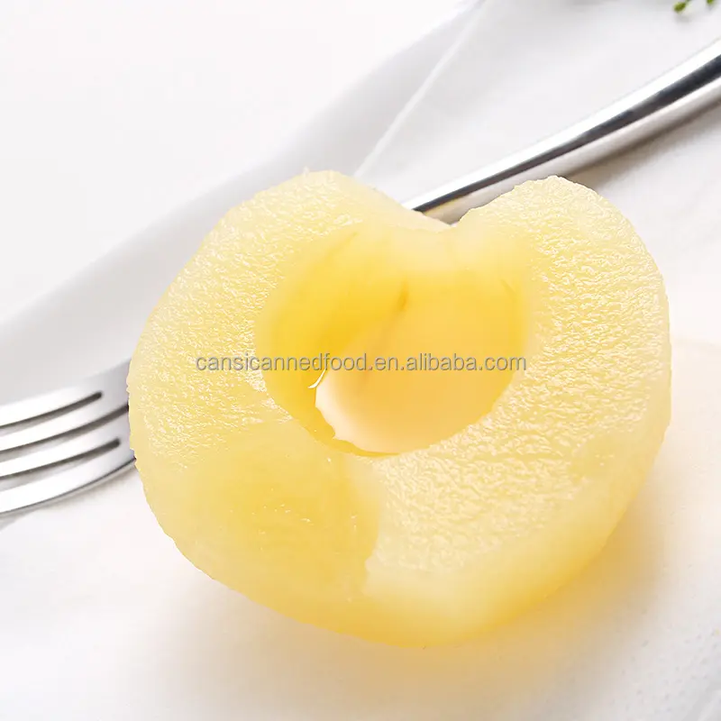 Fruta enlatada Zhenxin enlatados Apple mitades luz jarabe de marca famosa de China
