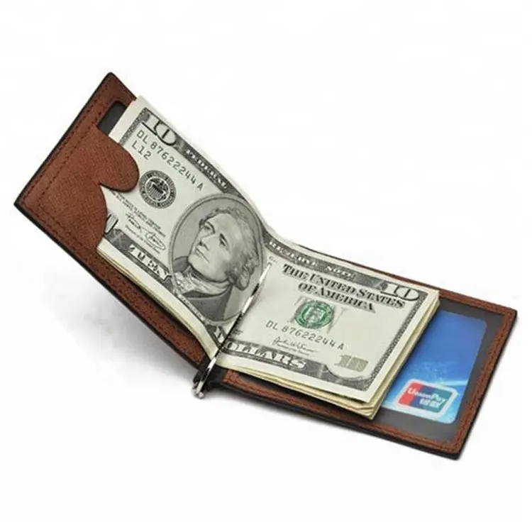 आईएसओ BSCI फैक्टरी कस्टम लक्जरी चमड़े पैसे क्लिप बटुआ फैक्टरी मगरमच्छ बनावट कार्ड धारक धातु पैसे क्लिप स्टेनलेस स्टील
