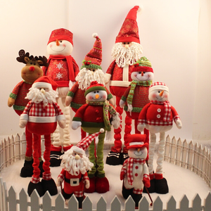 Noel Baba Noel Dekorasyon, peluş oyuncaklar geyik kardan adam doldurulmuş oyuncak - Product Image 3