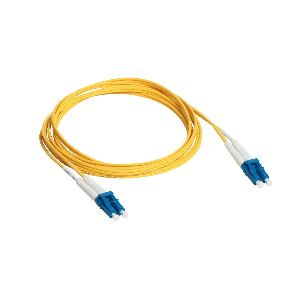 Cable de parche de fibra óptica, chaqueta amarilla de LC-LC, código de color