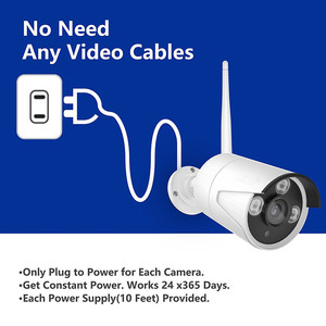 Wifi 2p2 Ip摄像头套件8CH NVR多功能数字CCTV Ip Cam夜视运动检测防水/防风雨CMOS - Product Image 4