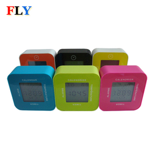 Heißer Verkauf Multifunktion/Zeit/Thermometer/Timer/Kalender 4-seitige Funktion LCD-Alarm tisch Uhr - Product Image 4