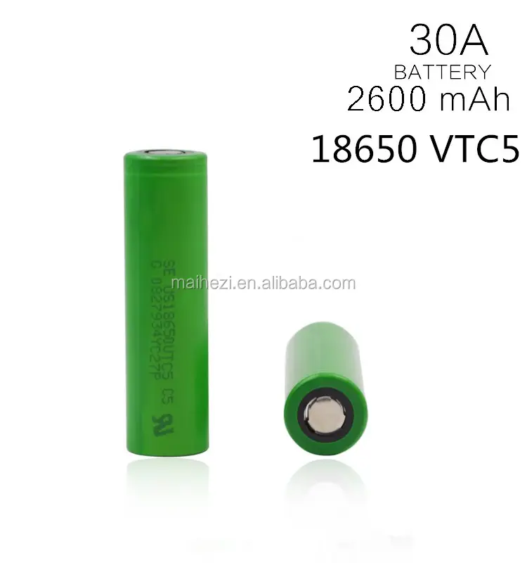 מקורי wholesale18650 ליתיום batterie us18650v 3.7V 2600mah נטענת סוללה us18650vtc5