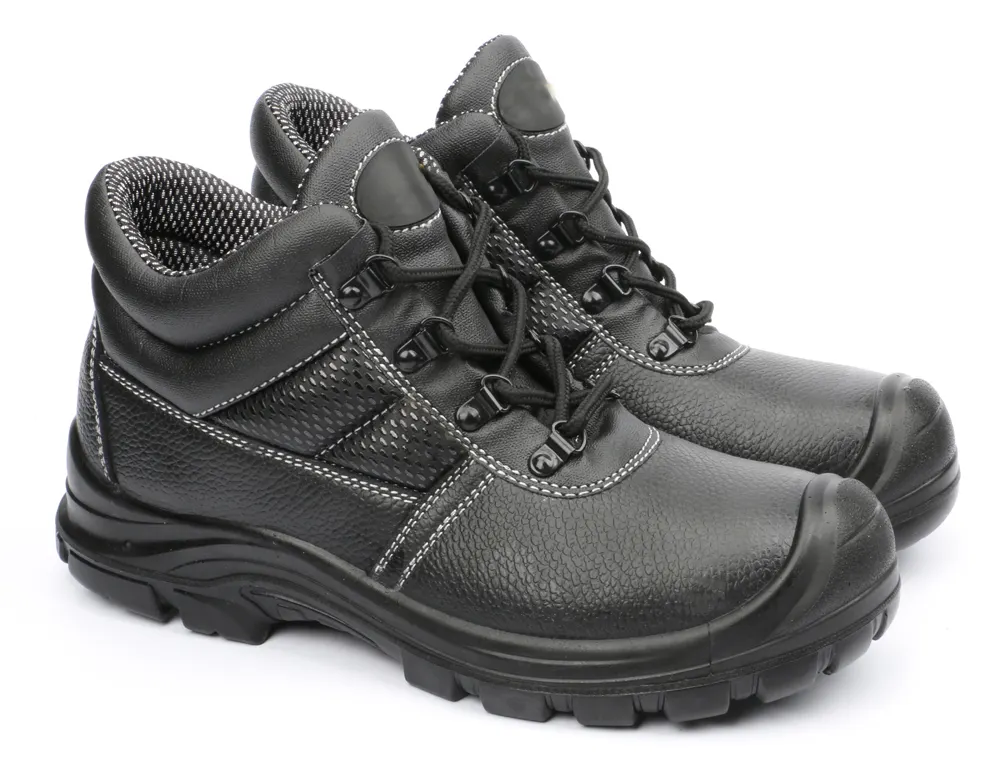 Fabricante de zapatos de seguridad personalizados de fábrica para los hombres punta de acero de cuero antideslizante impermeable puñalada resistente S3 al por mayor