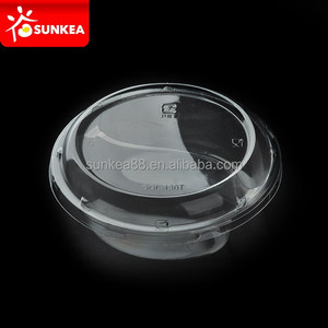 Ekstra büyük <span class=keywords><strong>900ml</strong></span> tek kullanımlık PET plastik salata kasesi kapaklı