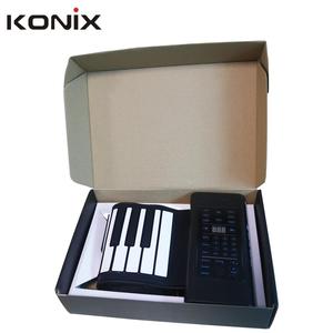 Teclado de silicone com proteção ambiental, não-tóxico e sem prejuízo, 61 teclas, rolar-se, piano digital