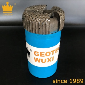 Conjunto de superfície de diamante qbq nq hq, ponta de perfuração do núcleo resistente