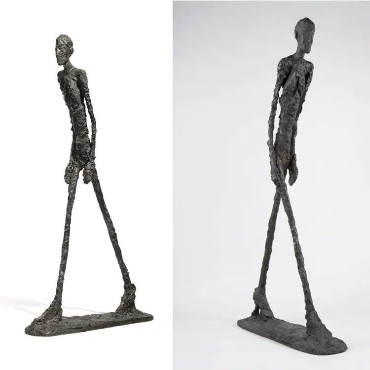 Statua della scultura dell'uomo che cammina di Striding bronzo antico