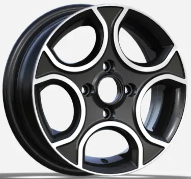 beautiful 13 inch 4X100 black machine car rims alloy wheels
