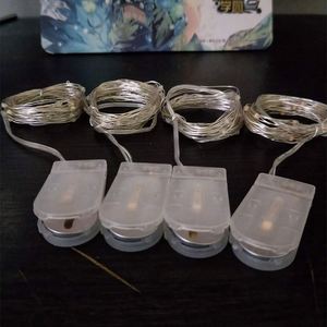 Alimentato A batteria 10 20 Led Leggiadramente Della Stringa Della Luce 1M 2M 3M Filo di Rame Argento Mini Lampada Led festa di natale Stringa di Luci - Product Image 5