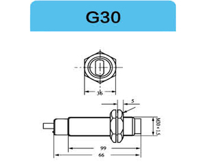 G30 de detección fotoeléctrica Sensor de proximidad infrarrojo de reflexión difusa Sensor fotoeléctrico interruptor con Cable de 2m - Product Image 3
