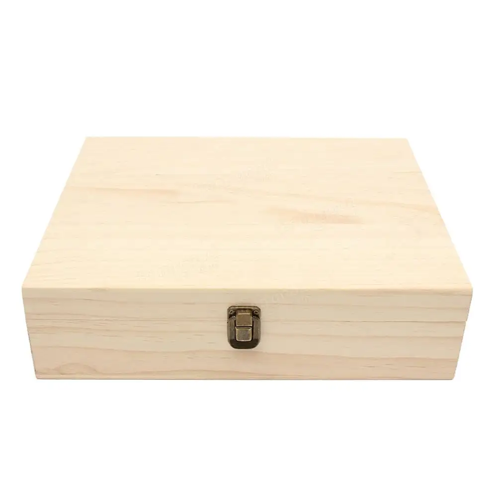 Coffret cadeau en bois de pin massif, boîte en bois naturel de haute qualité