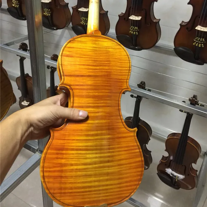 フリースクエア型バイオリンケース付き有名ブランド手作りバイオリン