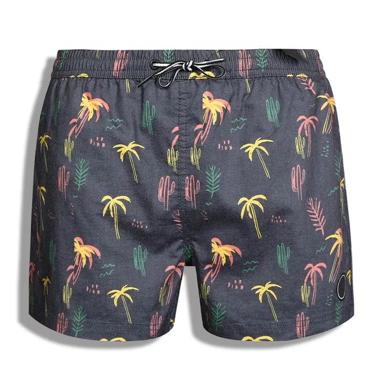 Shorts de natação estampados com foto personalizada, à prova d' água para homens