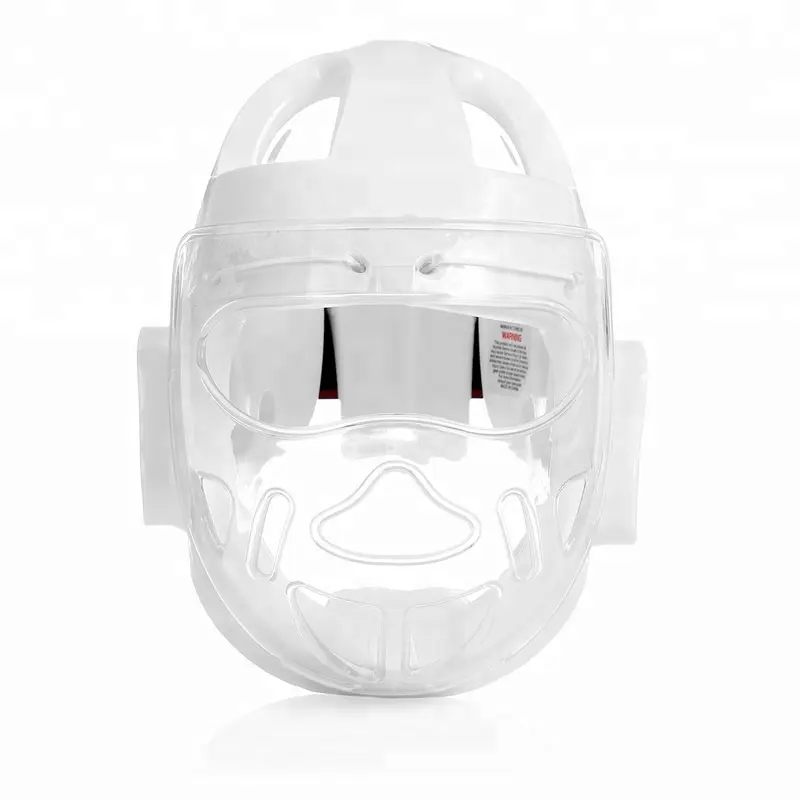 Karate head guard helmet with full face shiled