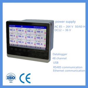 48 Channels Colorful Display Paperless <strong>Temperature</strong> <strong>Controller</strong> Recorder RS 485 <strong>Data</strong> <strong>Logger</strong> - Product Image 3