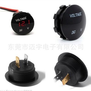 Vôn Kế Kỹ Thuật Số DC 12V Xe Hơi Màu Xanh LED Hiển Thị Màu Phát Hiện Điện Áp - Product Image 3