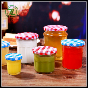 זול 40ml מצויד מצולע ברור 100ml bonne ממן זכוכית צנצנת 3oz צ 'ילי רוטב ריבה בקבוק עם מתכת אטום נעל מכסה עבור דבש