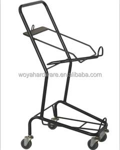 <span class=keywords><strong>2</strong></span> סל קניות עגלת לקשישים התגלגלות מתכת עבור פלסטיק סל