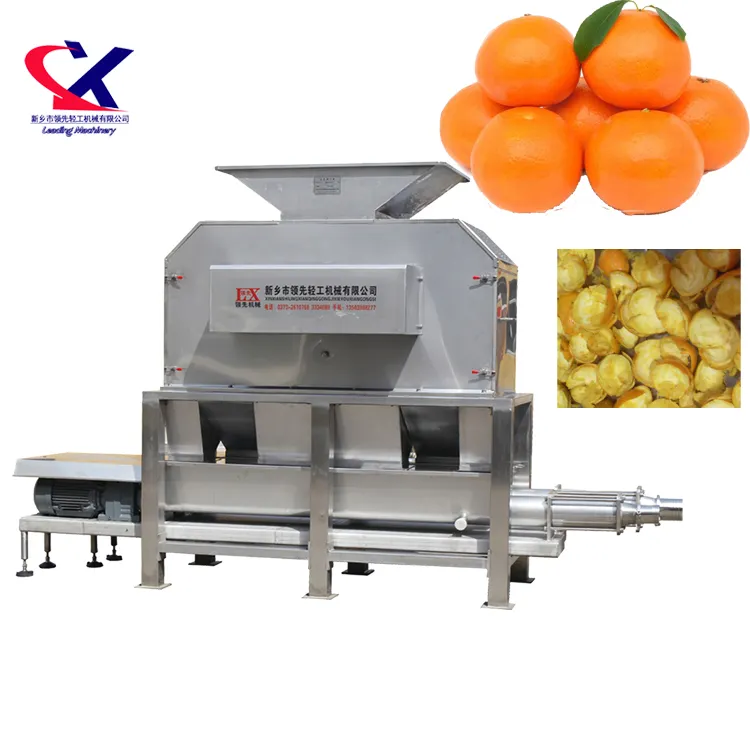 Kapasitas Besar Jus Jeruk Extractor, Orange Processing Line Peralatan Citrus Pengupas dan Pulper