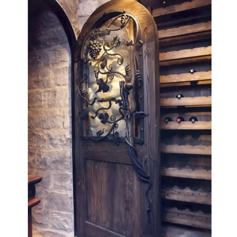 Porte d'entrée en bois et verre, design de porte d'entrée, en fer et bois