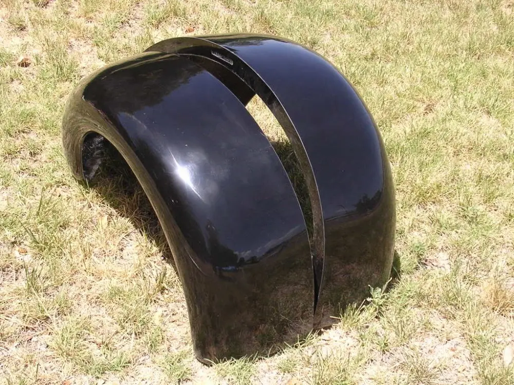 Black painting Utility Trailer Round Fenders Heavy Duty Steel