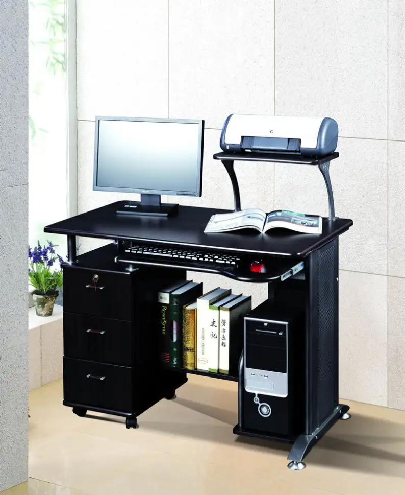 Black Computer Desk with Storage Cabinet made in china