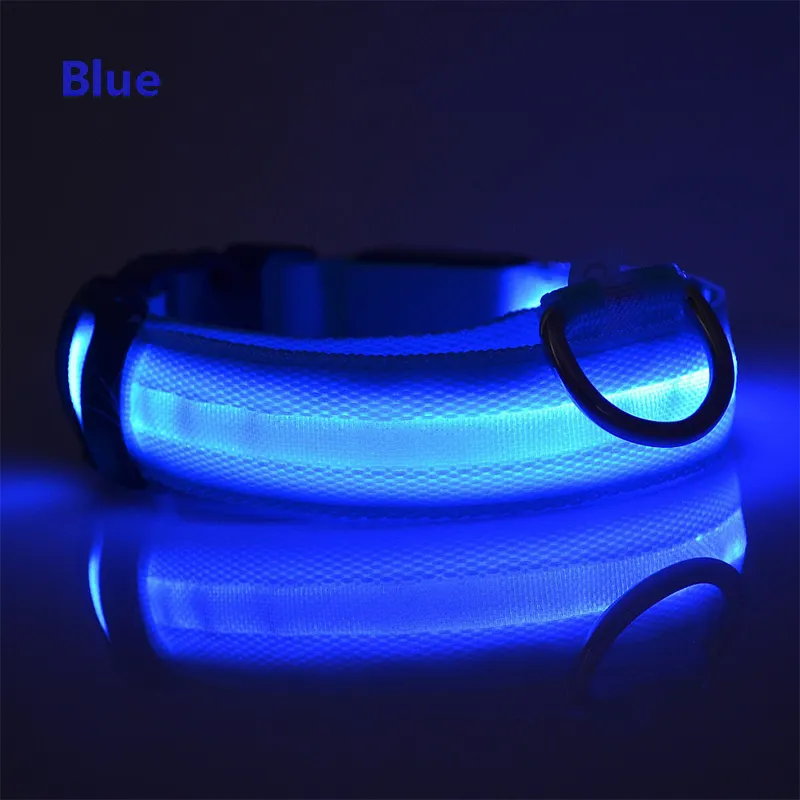 Hot Sale USB wiederauf ladbare Haustier LED Halsbänder Hunde Halsbänder Großhandel LED Haustier Halsband mehrere Farben zur Verfügung