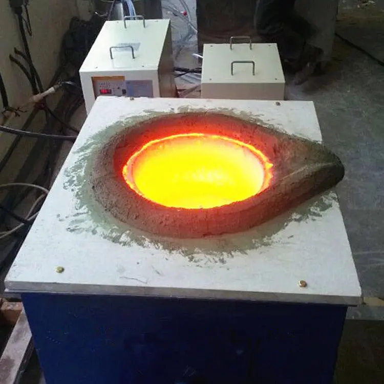 Küçük hacimli taşınabilir altın ısıtıcı laboratuvar 1 kg altın eritme makinesi