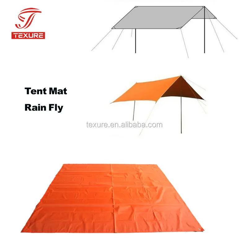 خيمة خفيفة الوزن المدمجة للماء النايلون متعددة الأغراض في الهواء الطلق مقاومة للماء المحمولة للمعسكرات والشاطئ عمود الألومنيوم