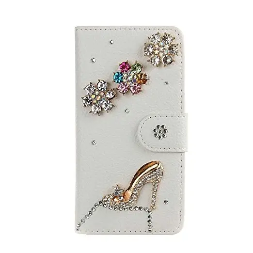 3D Bling Pha Lê Rhinestone Ví Da Purse Lật Thẻ Pouch Đứng Bìa Trường Hợp Đối Với Sam S7 S4 S5 S6E S7E s8 N4 N5