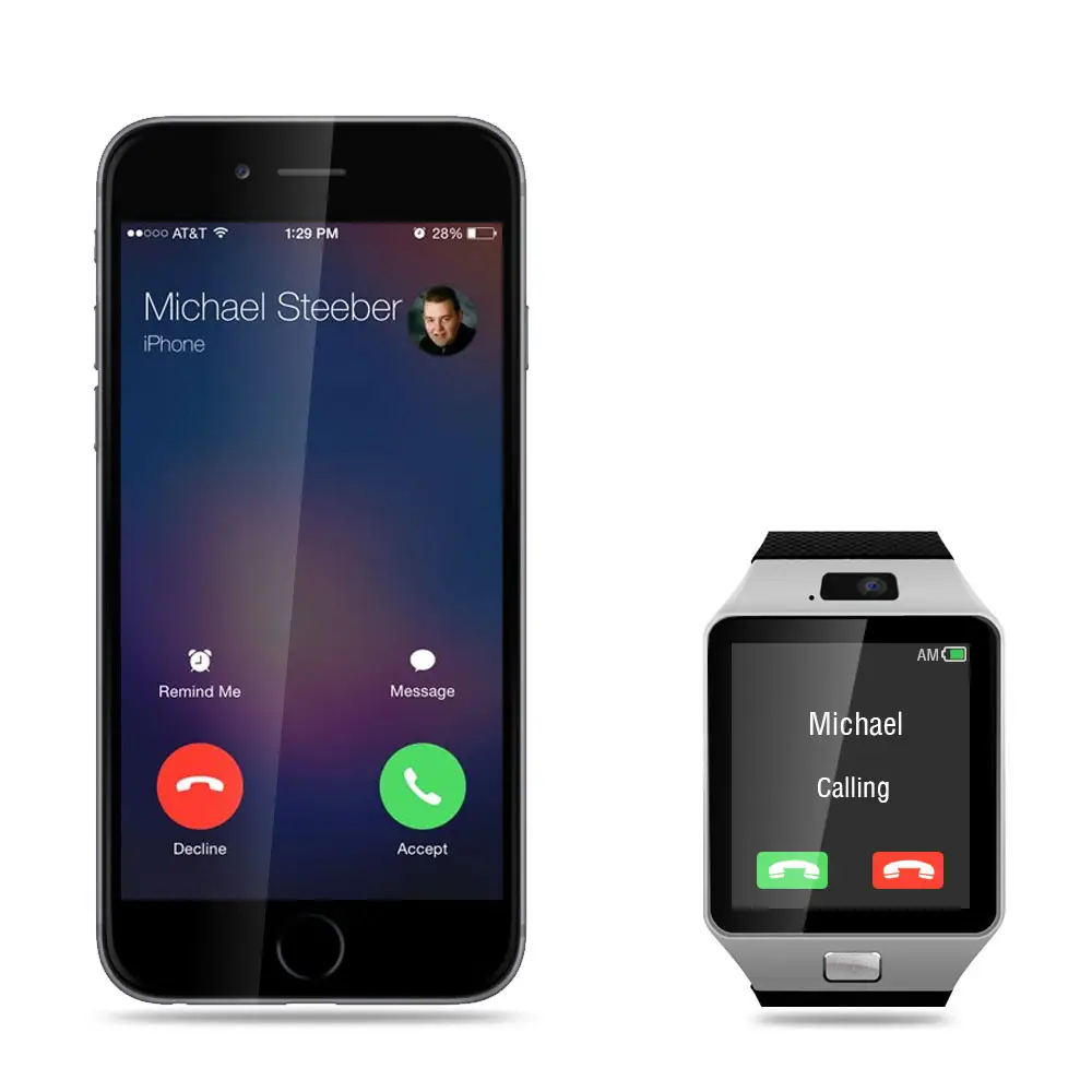 Factory Direct Selling DZ09 Smart Horloge Telefoon Met Sim-kaart Camera Voor Android Horloges Telefoons