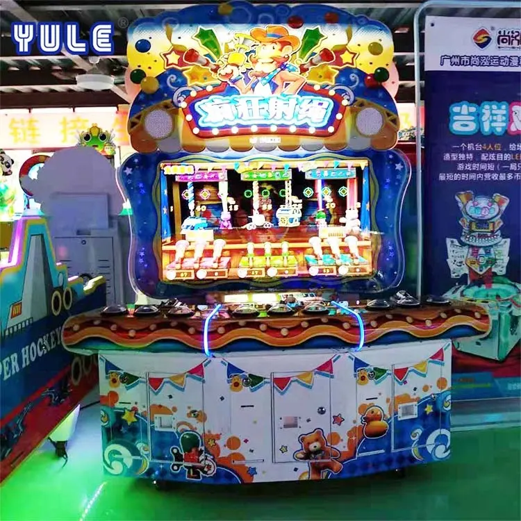 Nouveau intérieur d'attractions monnayeur enfants loterie fou billet tir utilisé machine de jeu d'arcade à vendre jeu de cartes