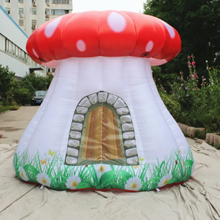 Maison en champignon gonflable, cabine en forme les champignons