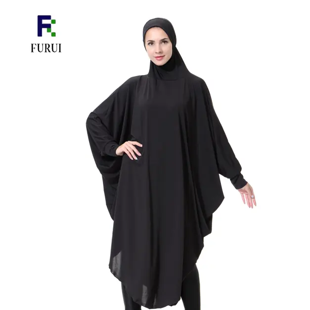 Gaya baru modis Islami elegan Muslim Abaya Jilbab pinggul panjang Khimar hijab khimar