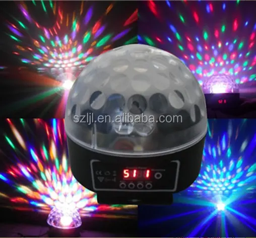 Discoteca DMX512 led della sfera di cristallo magica luce/luce della fase 12 V 6 W RGB luce della fase