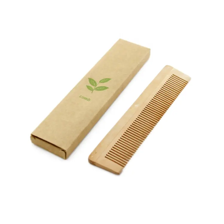 Eco-friendly Bamboo Hair Comb in Recycled Paper Box
