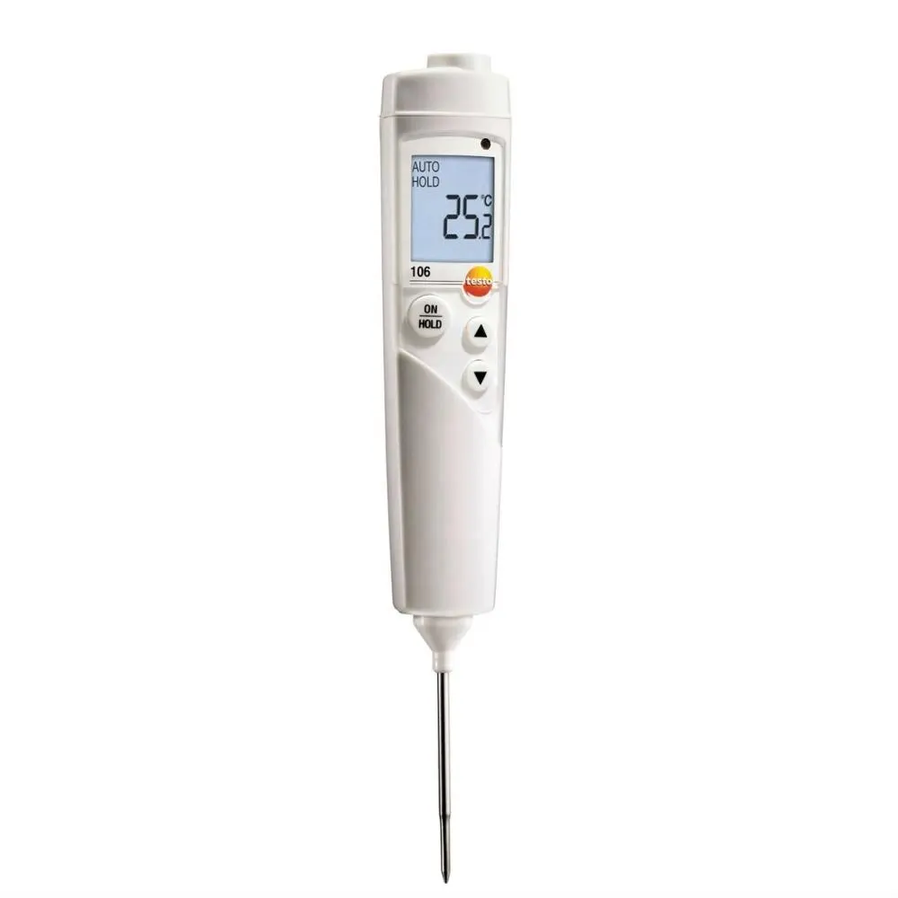 Termómetro digital NTC para alimentos, termopar impermeable, testo 106 con alarma y HACCP, pedido NO. 0560, 1063