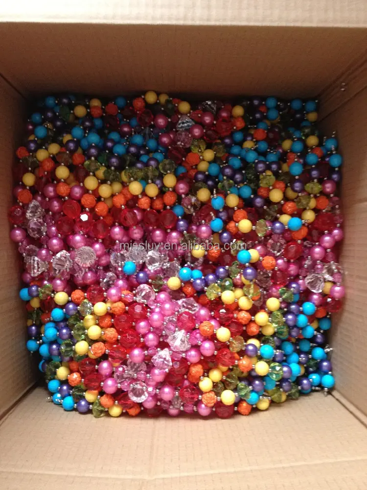 Colorful arcobaleno perle di collana robusta bubblegum bambini collane collana di perline di plastica per i bambini