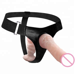 Double Dildo Strapon Elastic Harness Strap on Dildo Lesbian Couples <strong>Sex</strong> Product