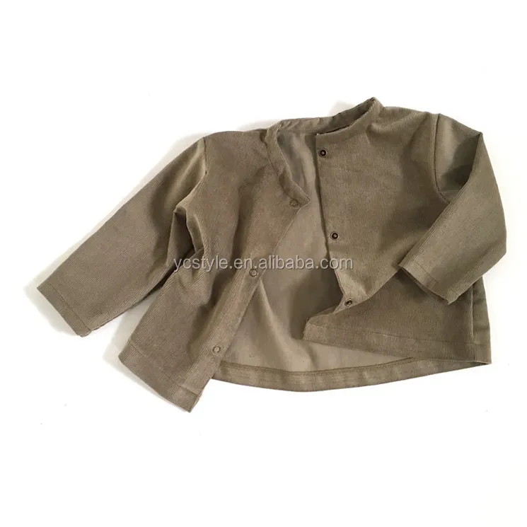 Boutique camicia in velluto a coste verde militare Designer Unisex abbigliamento per bambini camicetta abbigliamento in velluto a coste