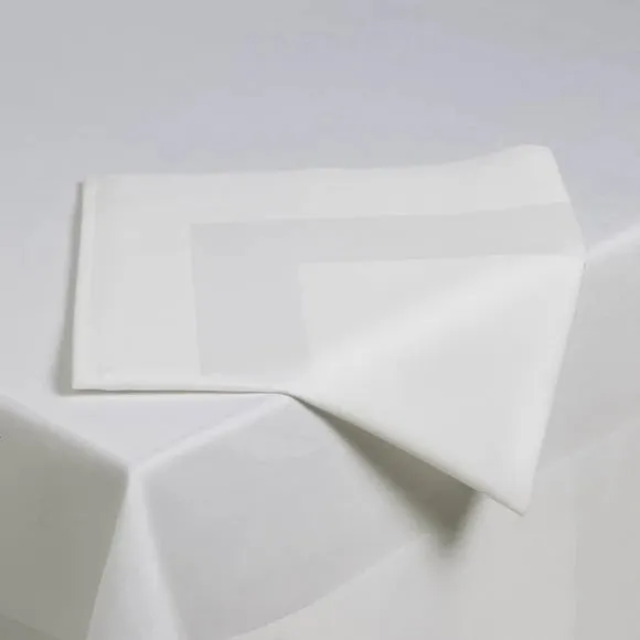 Guardanapo de algodão macio para jantar, guardanapo de tecido de mesa branca 100% algodão para eventos de casamento, restaurante, hotel