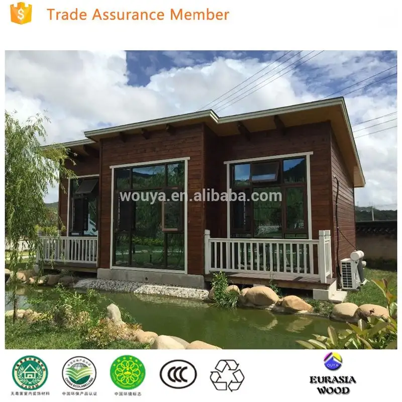 Hot sale prefab wood house russia garden house with low price