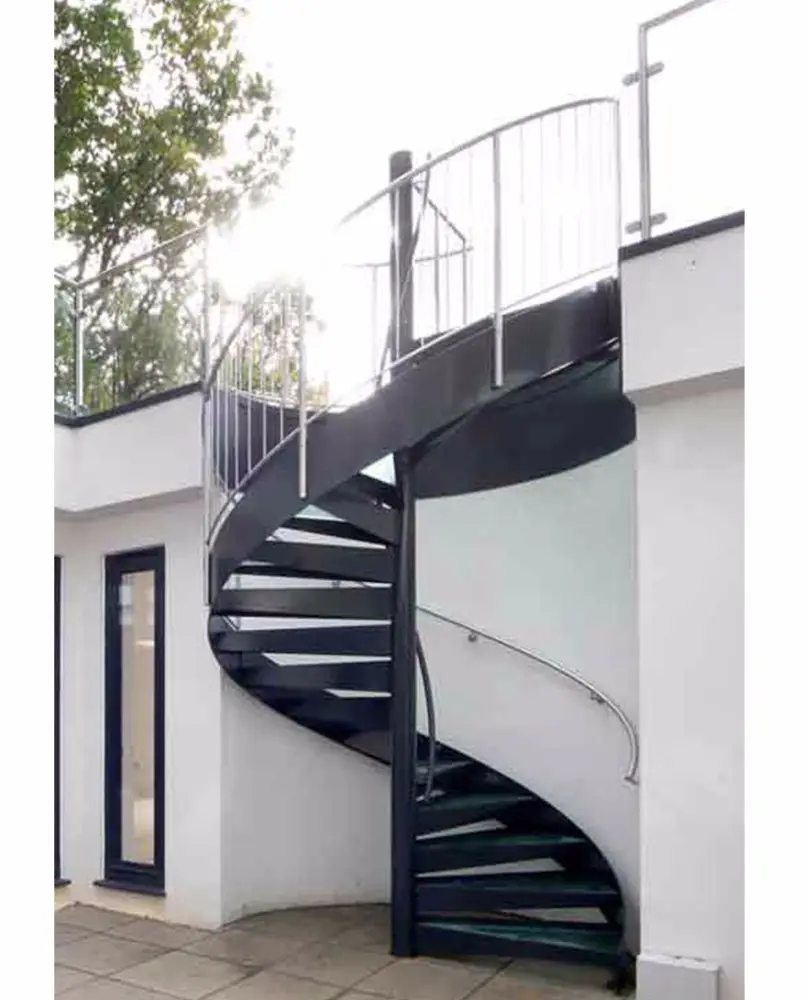 Fabrika fiyatları ile kullanılan metal dış açık spiral merdivenler