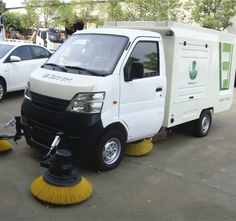 Chengli mini caminhão de limpeza de rua, menor preço de fábrica, gasolina, montado, 4 escovas, varal de estrada