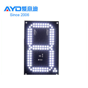Fabrik Preis 12 zoll Helle Weiß Einzelne LED <span class=keywords><strong>Digit</strong></span> Boards Outdoor <span class=keywords><strong>7</strong></span> <span class=keywords><strong>Segment</strong></span> Led-anzeige Tankstelle LED Preis Wechsler bildschirm
