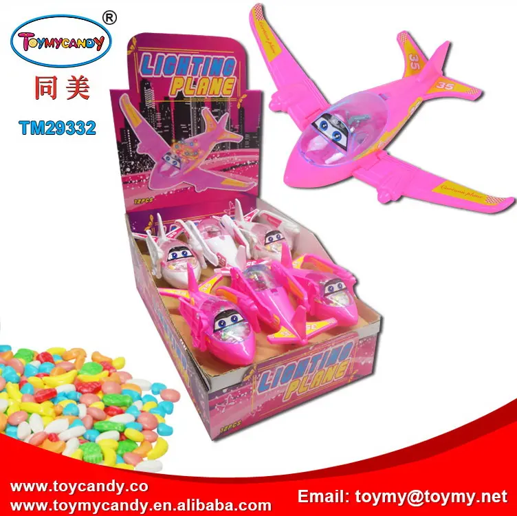 2017 hot selling products toy plane child lighting plane toy with candy funny pushing plane toy for kid