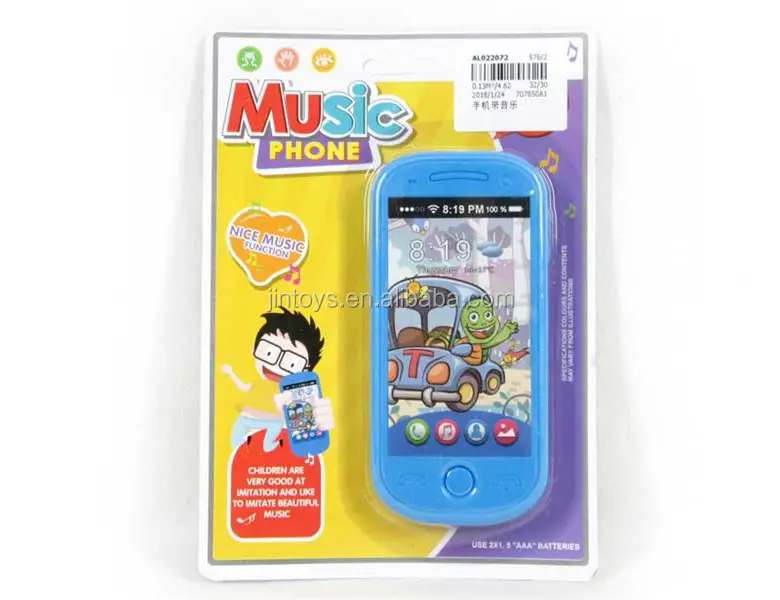 Jouet de téléphone portable électronique en plastique pour enfants avec musique