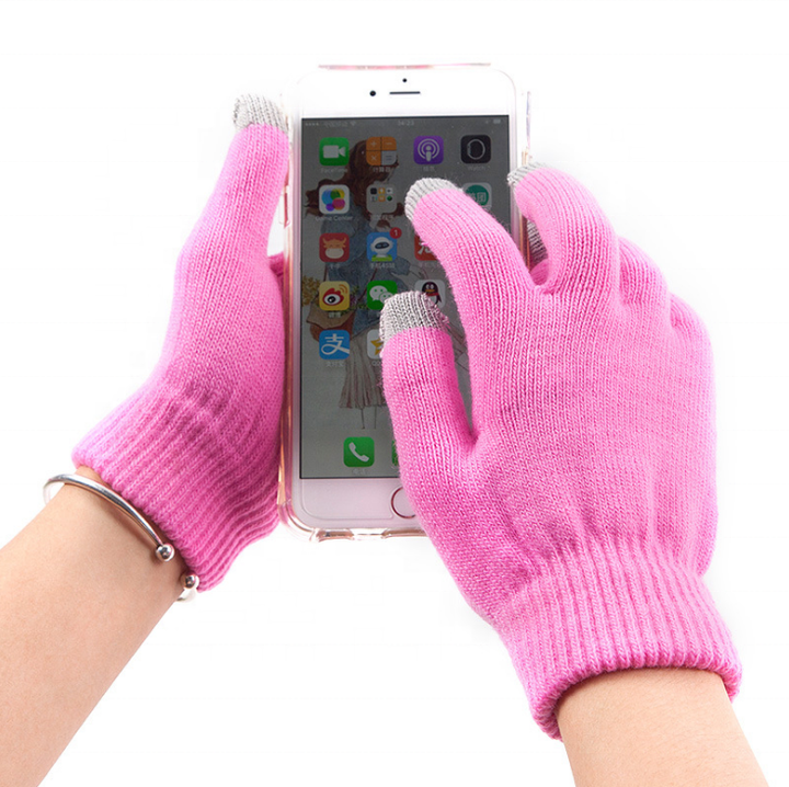 Women Winter Warm Touch Screen Gloves Knitted Soft Elastic Thick Gloves for Cold Weather
