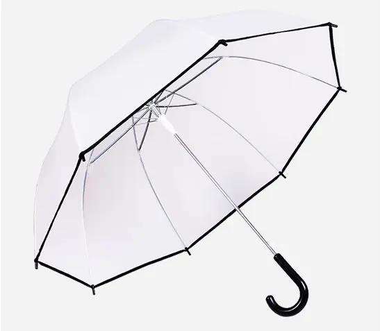 23 pouces 8 K paris transparent en plastique transparent parapluie pour la pluie transparente